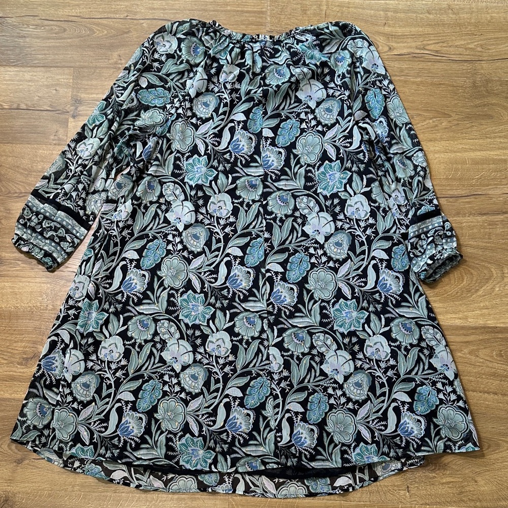 Lane Bryant Black Floral Midi Dress Size 18 - Picture 7 of 11